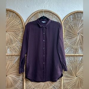 James Perse Purple Linen Shirt